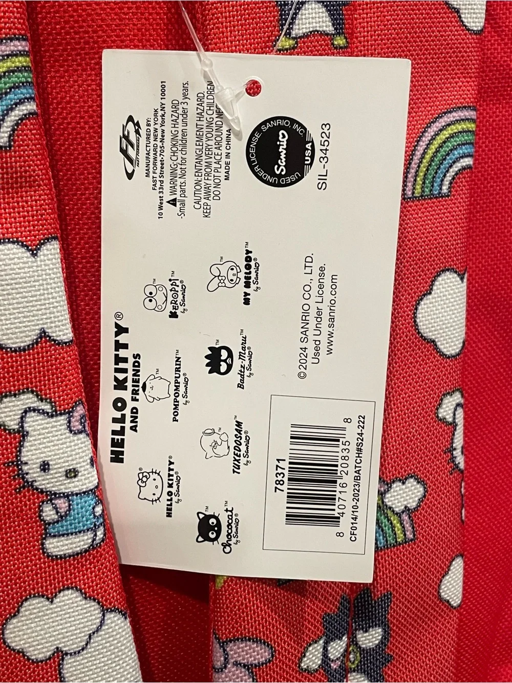HELLO KITTY & FRIENDS BACKPACK
